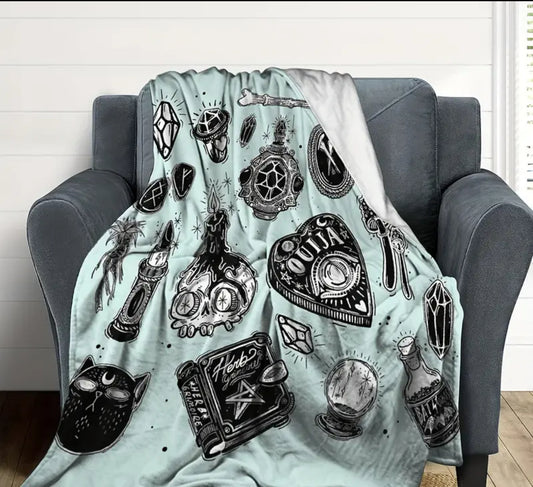 Witchy Vibes Throw Blanket