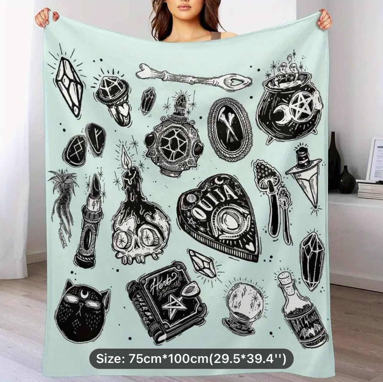 Witchy Vibes Throw Blanket